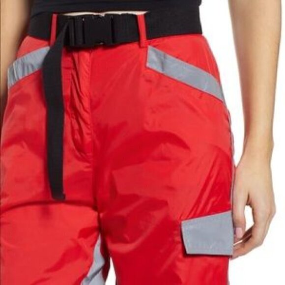 I.am.gia Halo Reflective Utility Red Pants Size Medium - Picture 2 of 13